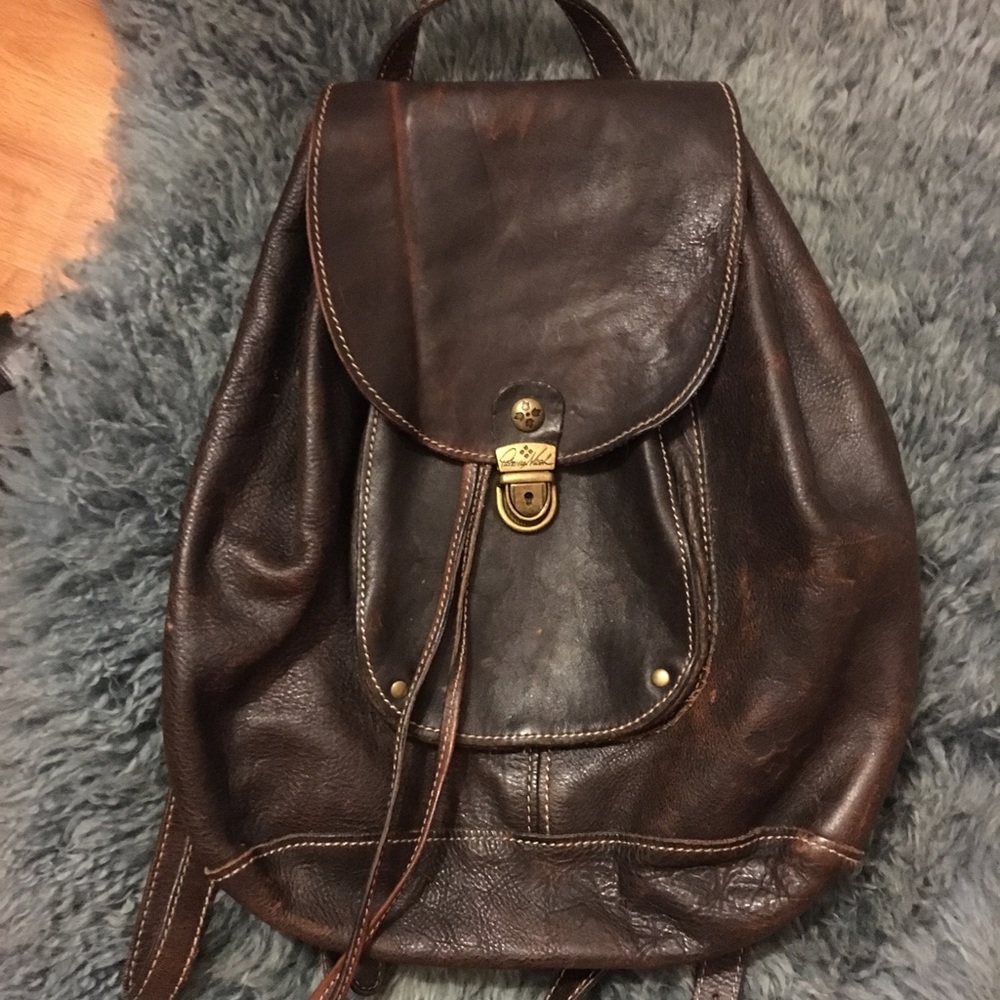 Patricia Nash brown leather backpack